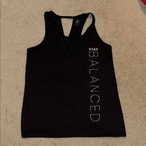 Stay Balanced Black Tank Top